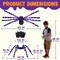 Greentek; 2 Pack 5 Ft Halloween Light Up Spider Decorations, Giant Black Spider with Purple LED Lights, Furry Adjustable Legs, Large Halloween Yard Props for Lawn Porch Garden Tree Indoor Outdoor Haunted House Decor; Category:Halloween Doormats; Image:3